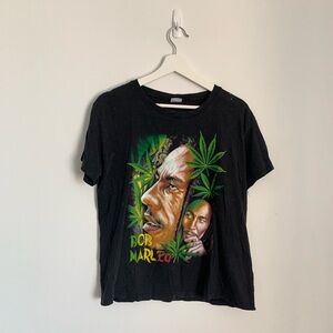 Bob Marley rap style tee cropped fit